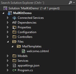 send emails with asp.net core
