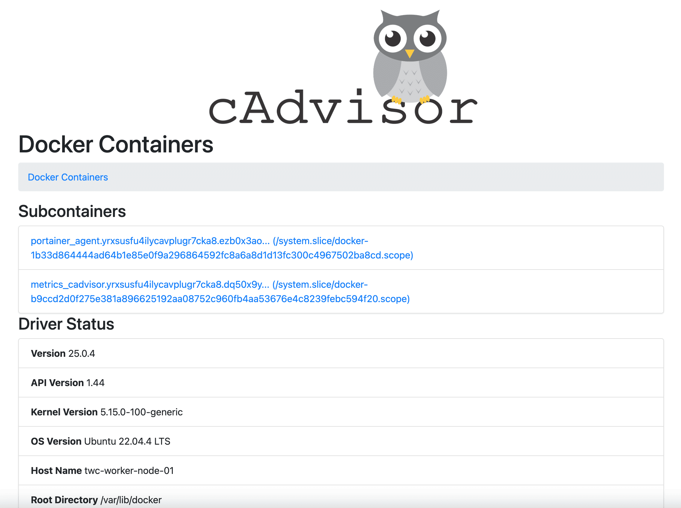 cadvisor, docker swarm, cadvisor docker containers