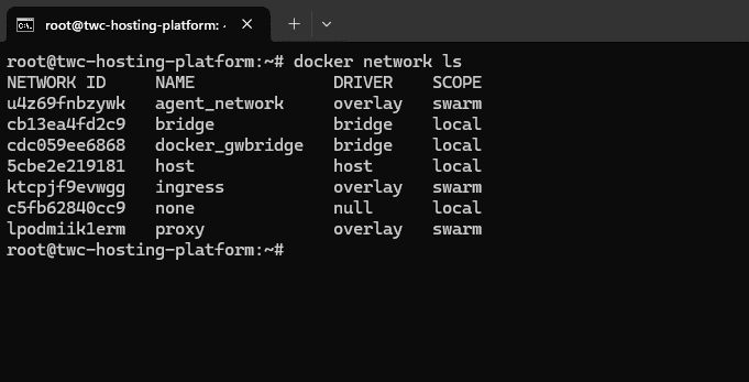 docker network, docker networks, docker network list, docker network ls